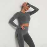 High Waist Long Sleeve Yoga Sports Wear