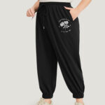 Floral Print Drawstring Elastic Waist Pocket Sweatpants